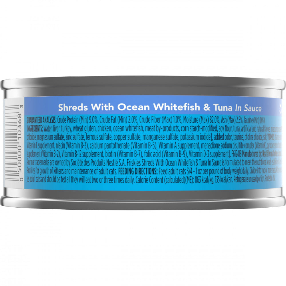 Friskies Savory Shreds with Ocean White Fish & Tuna Canned Cat Food
