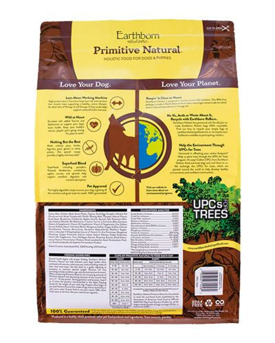 Earthborn Holistic Primitive Natural Turkey Meal & Vegetables Grain Free Dry Dog Food