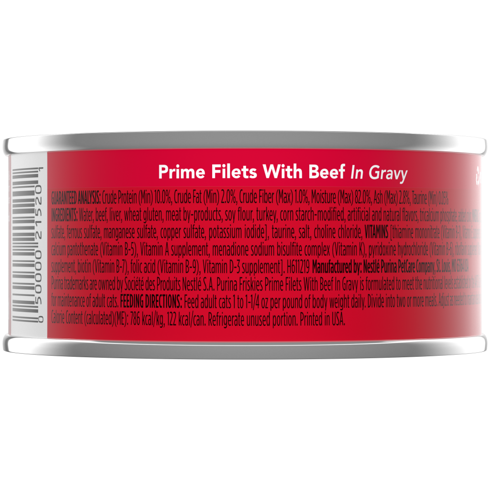 Friskies Prime Filets With Beef In Gravy Canned Cat Food