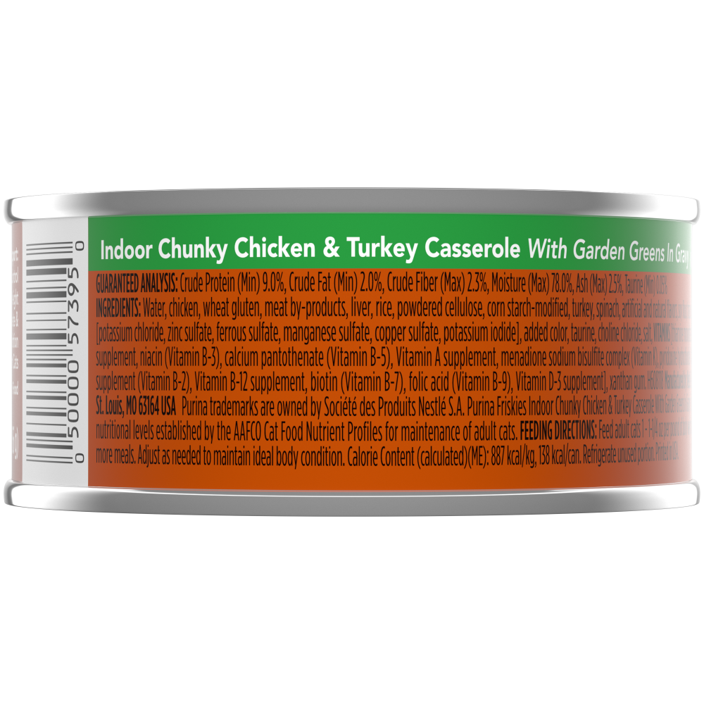 Friskies Selects Indoor Chunky Chicken and Turkey Casserole Canned Cat Food