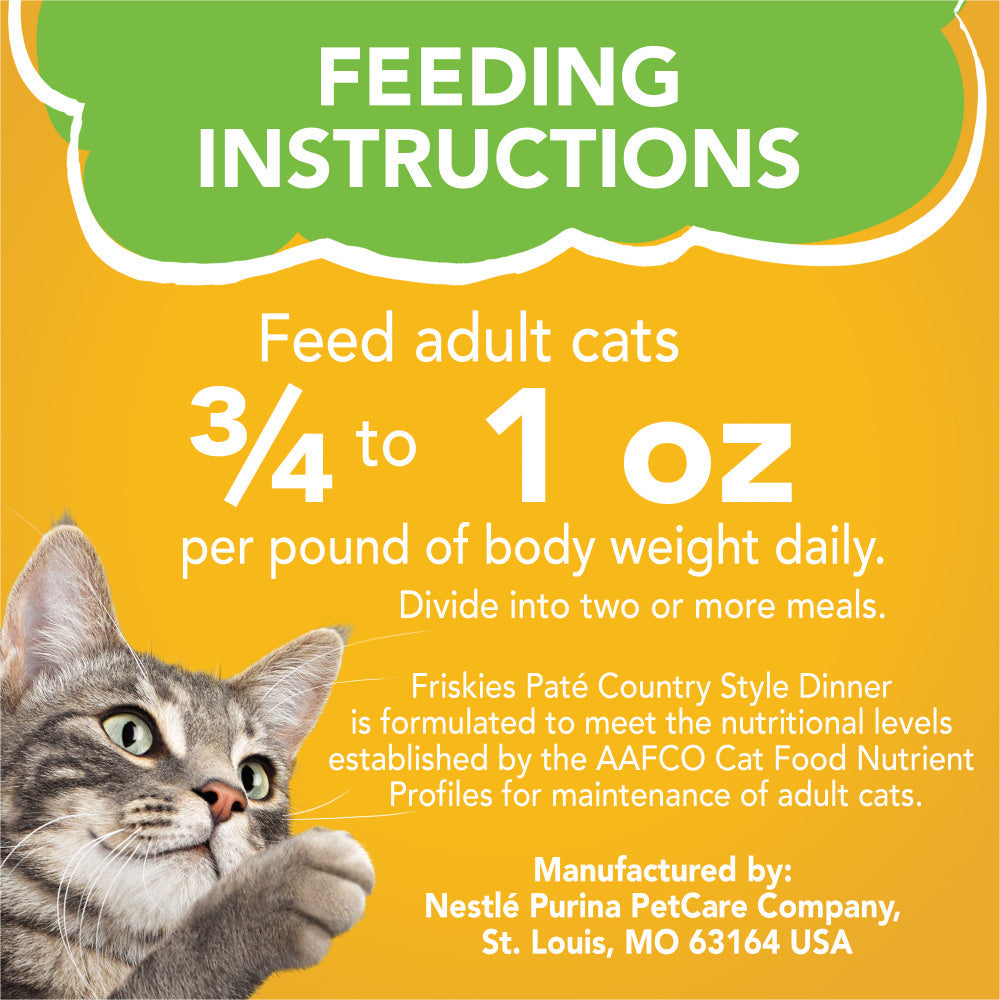 Friskies Pate Country Style Dinner Canned Cat Food