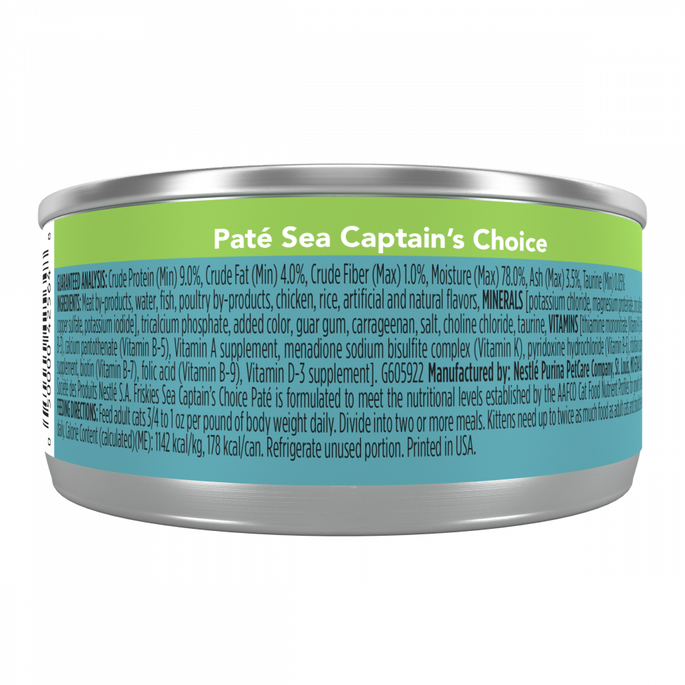 Friskies Pate Sea Captains Choice Canned Cat Food