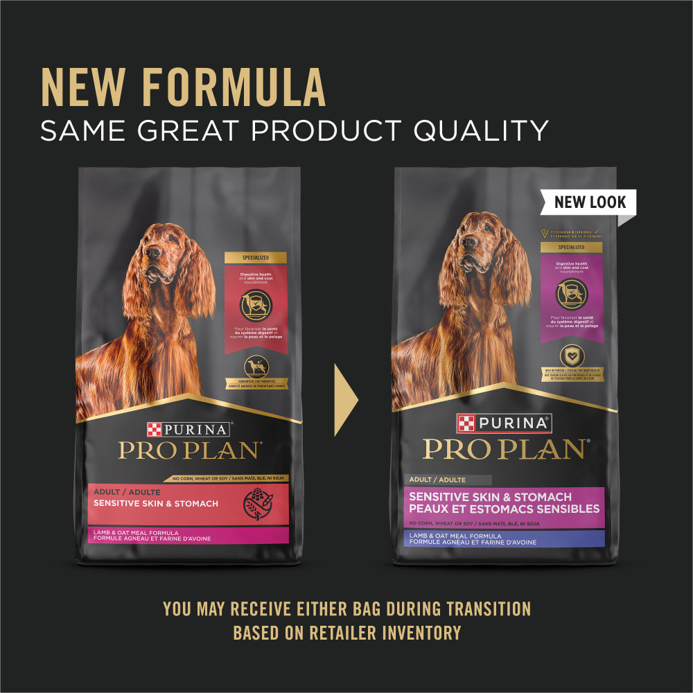 Purina Pro Plan Sensitive Skin & Stomach Formula Lamb & Oat Meal Formula Dry Dog Food