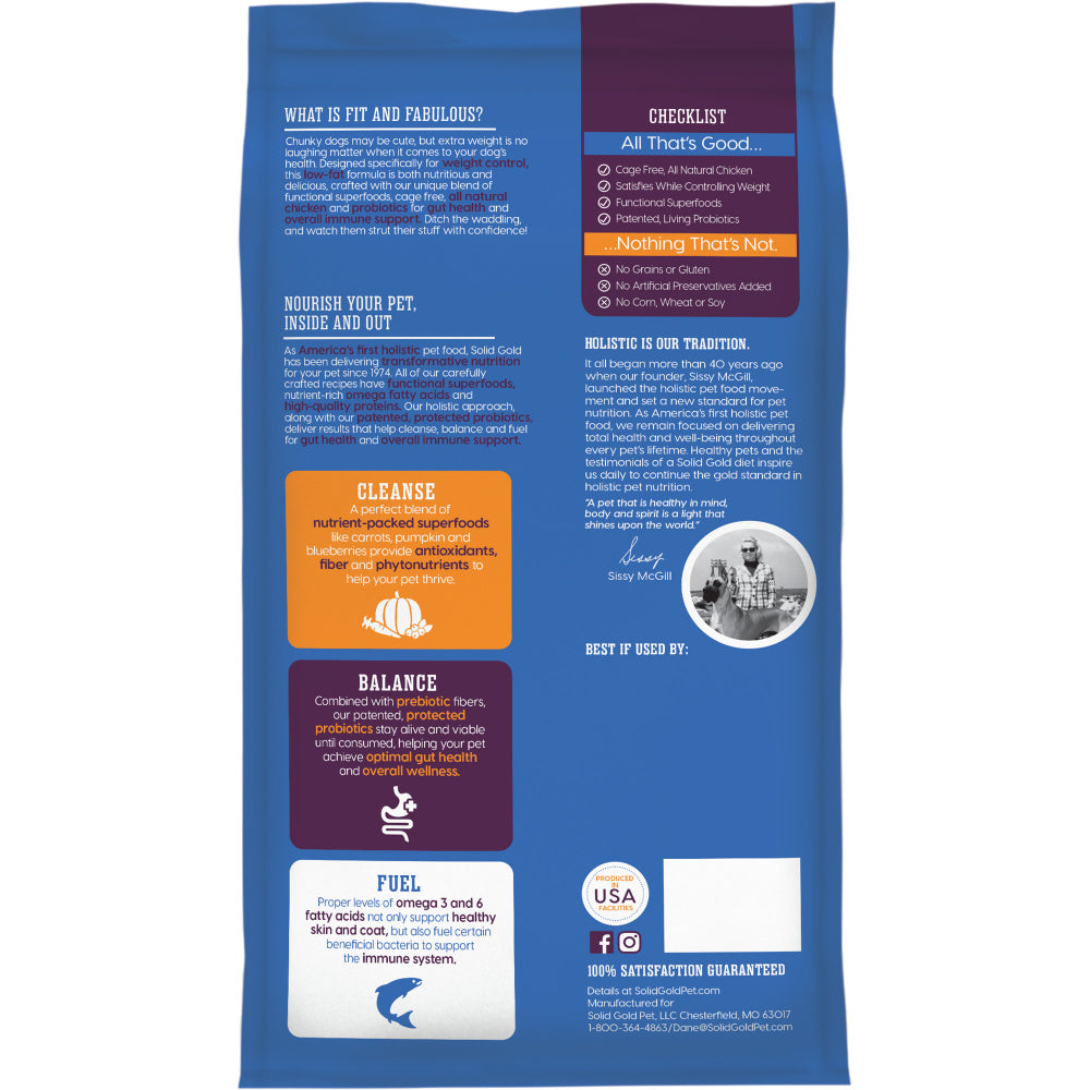Solid Gold Nutrientboost Fit & Fabulous Chicken Dry Dog Food