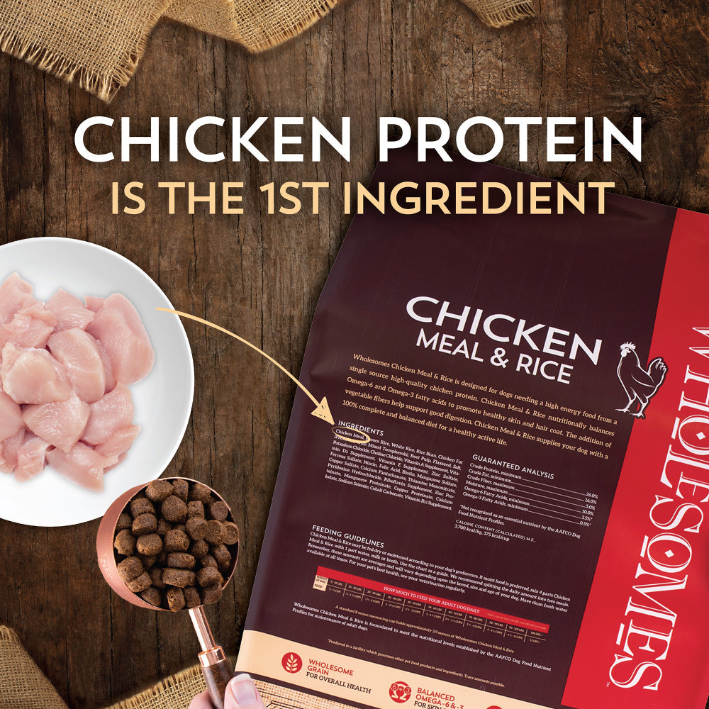 Wholesomes Chicken Meal & Rice Recipe Dry Dog Food