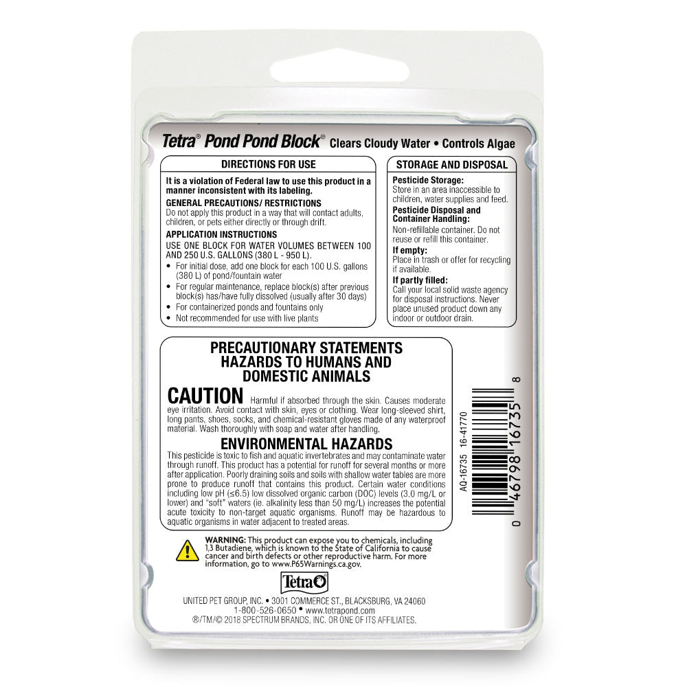 Tetra Algae Control Pond Anti-Algae Block Water Treatment