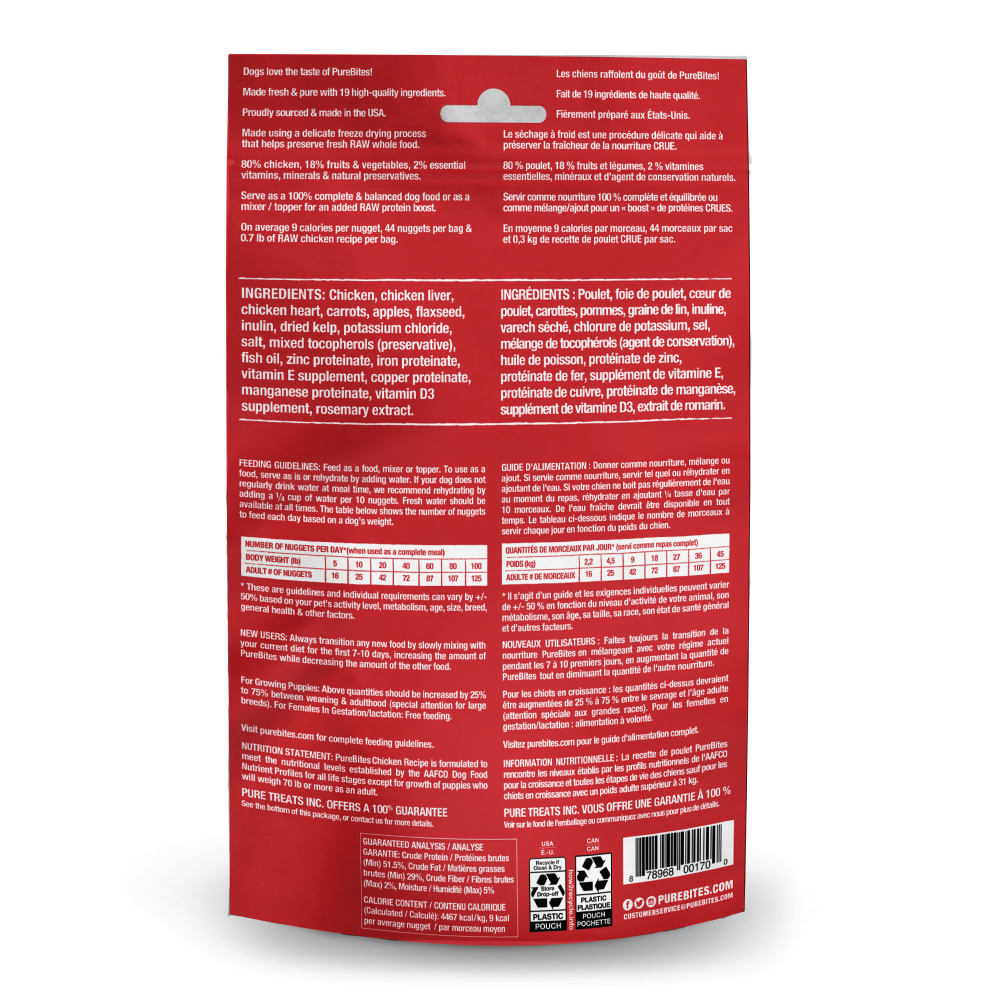 PureBites Dog Food Topper Chicken Recipe