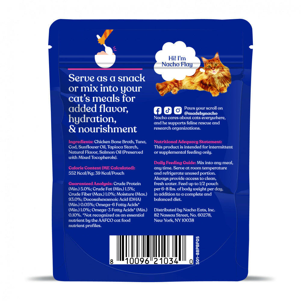 Made By Nacho Diced Grain-Free Recipe Sustainably-Caught Tuna & Cod Recipe With Bone Broth