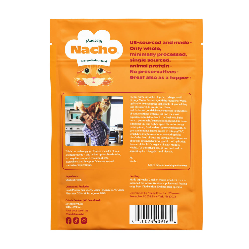 Made by Nacho Freeze Dried Chicken Breast Cat Treats