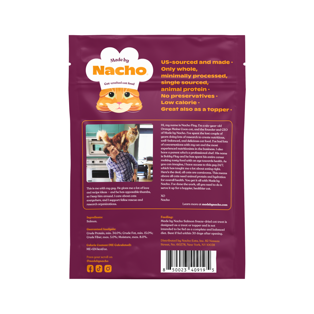 Made By Nacho Freeze Dried Wild Alaskan Salmon Cat Treats