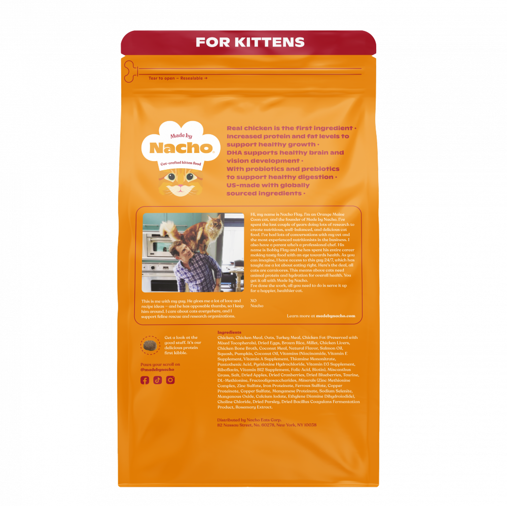 Made By Nacho Cage-Free Chicken, Chicken Liver, And Bone Broth Recipe For Kittens