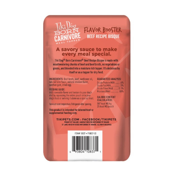 Tiki Dog Aloha Petites Flavor Booster Bisque Toppers Beef