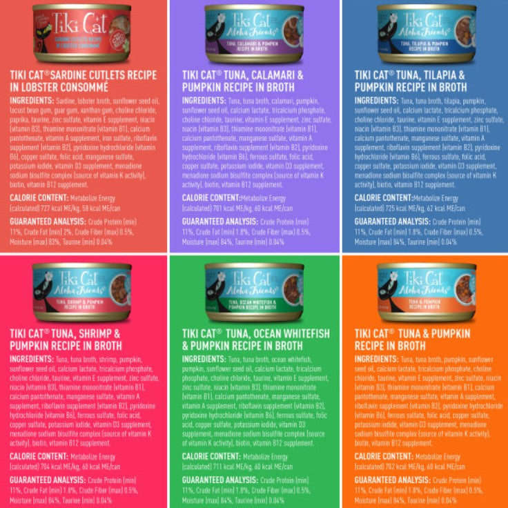 Tiki Cat Fish Favorites Variety Pack Canned Wet Cat Food