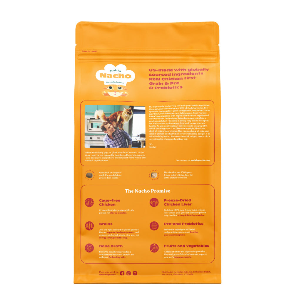 Made By Nacho Chicken & Duck & Quail Kibble with Freeze Dried Raw Inclusions