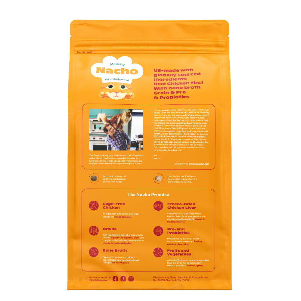 Made By Nacho Chicken & Duck & Quail Kibble with Freeze Dried Raw Inclusions