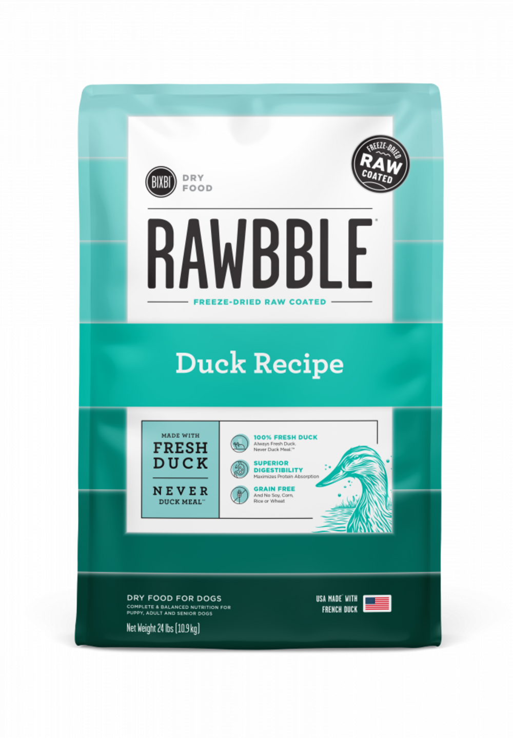 BIXBI Rawbble Kibble Grain Free Duck