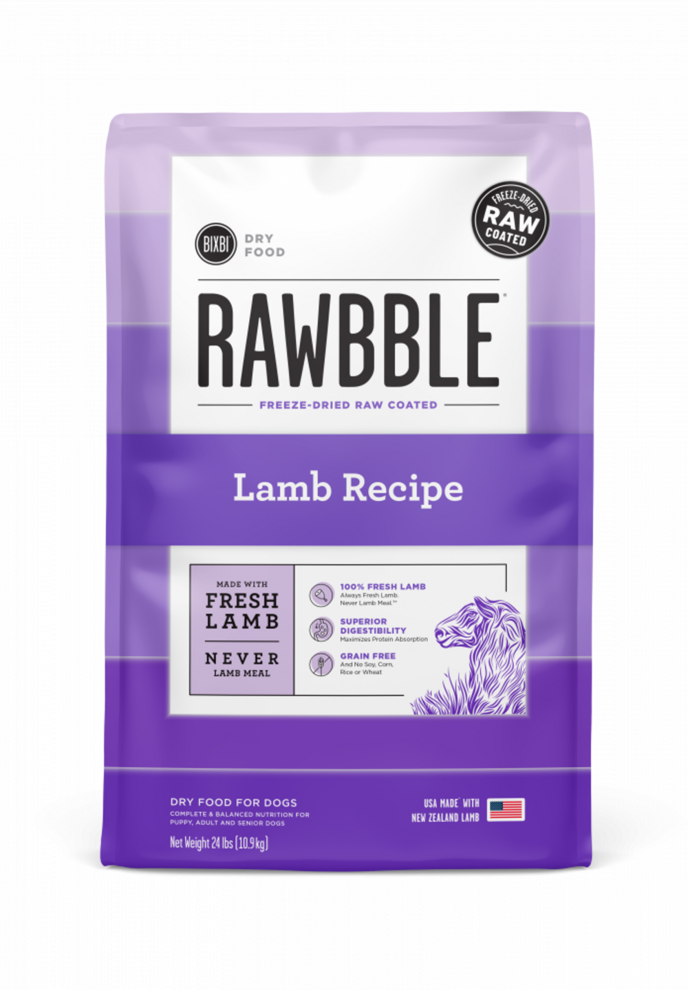 BIXBI Rawbble Kibble Grain Free Lamb