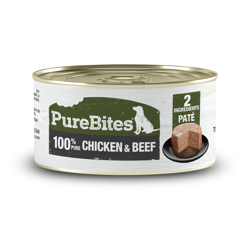 PureBites 100% Pure Chicken & Beef Pate Dog Treat